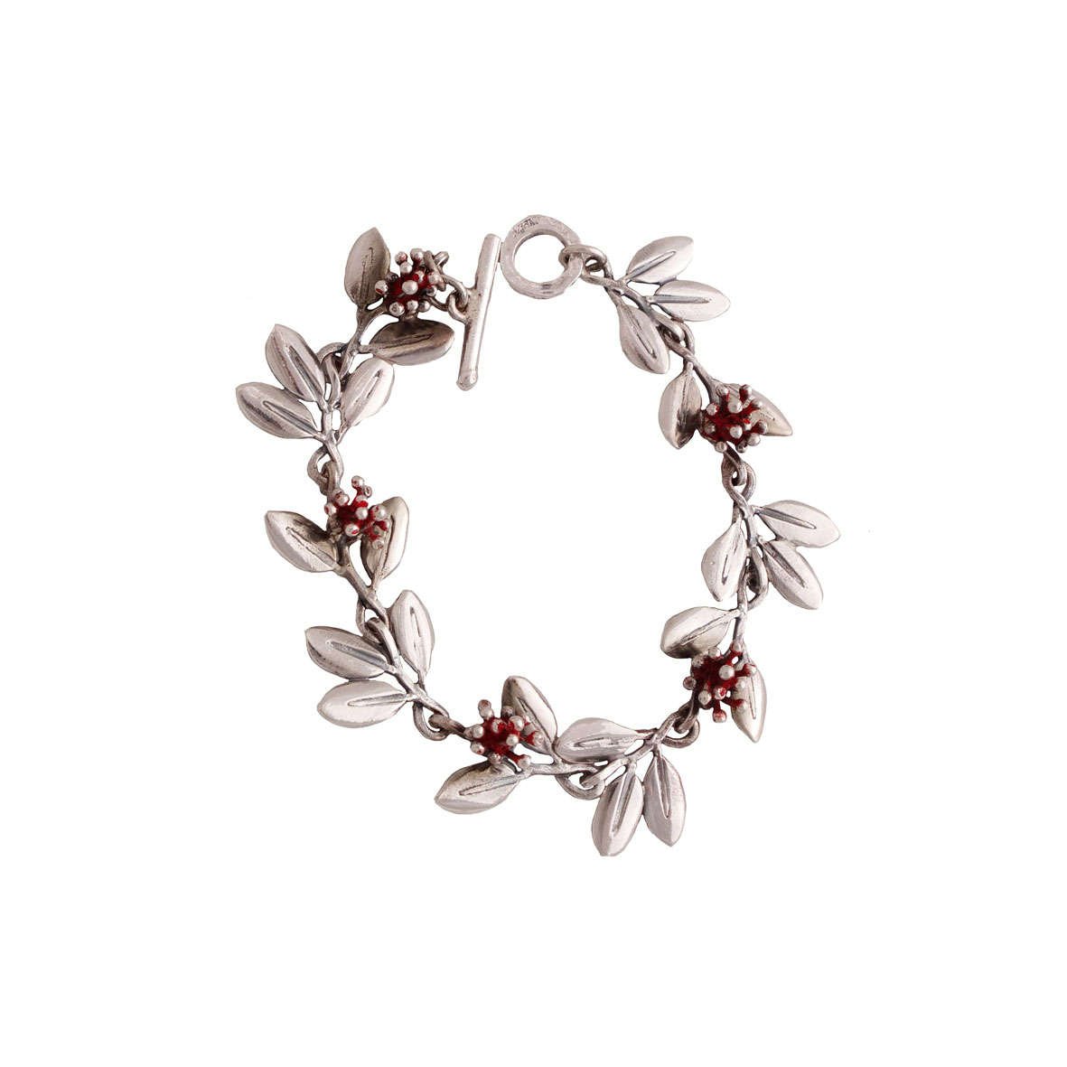 Silver Charm Bracelets of NZ Flowers