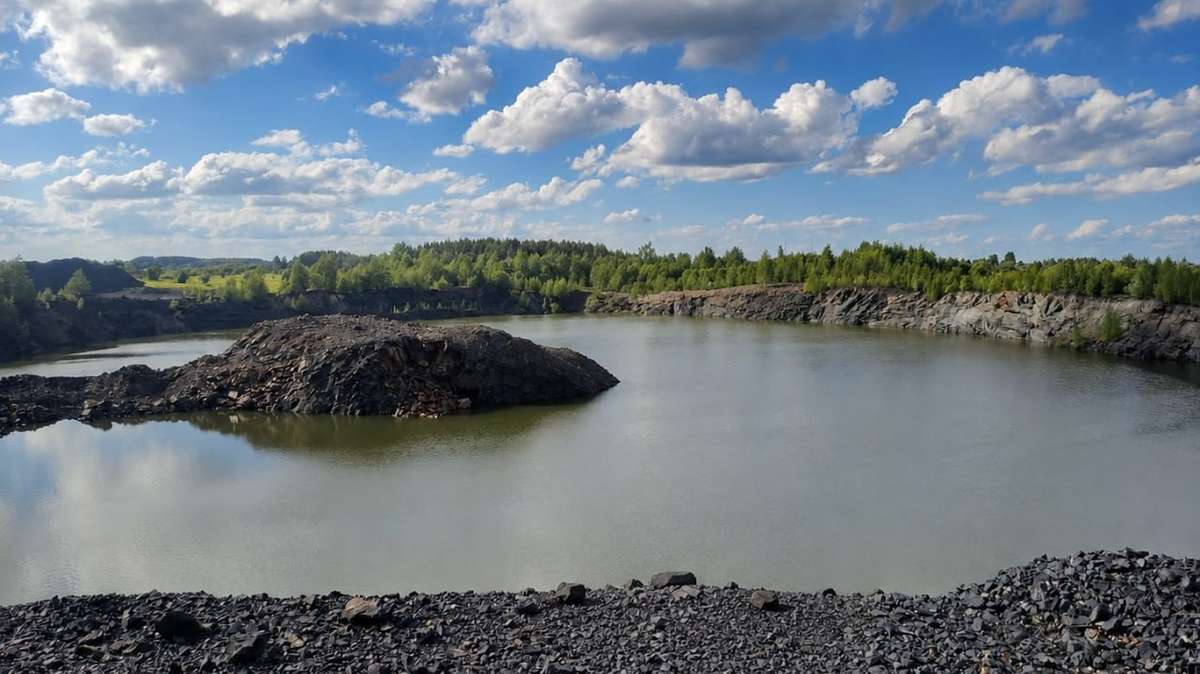 Authentic Shungite at the quarry in Karelia, Russia where Modern ŌM sources its Shungite