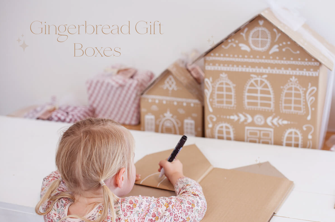 DIY Gingerbread house gift boxes