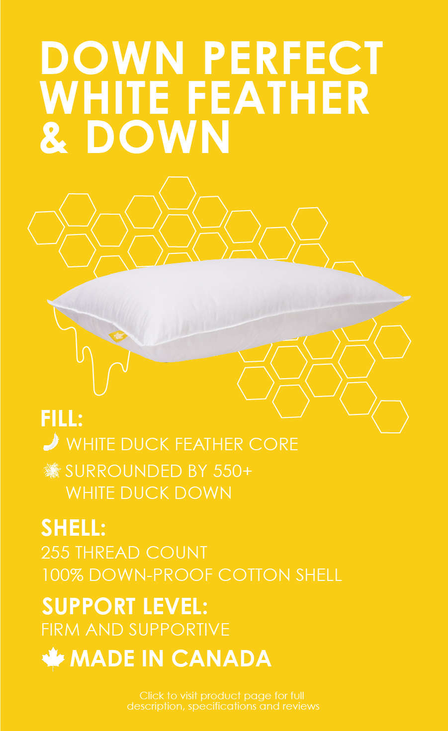 white duck down and feather pillow