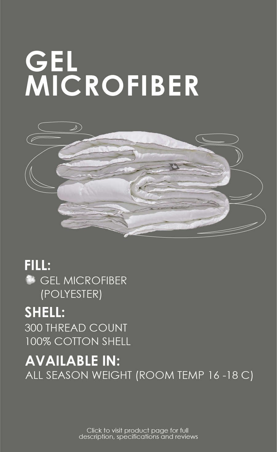 gel microfiber comforter