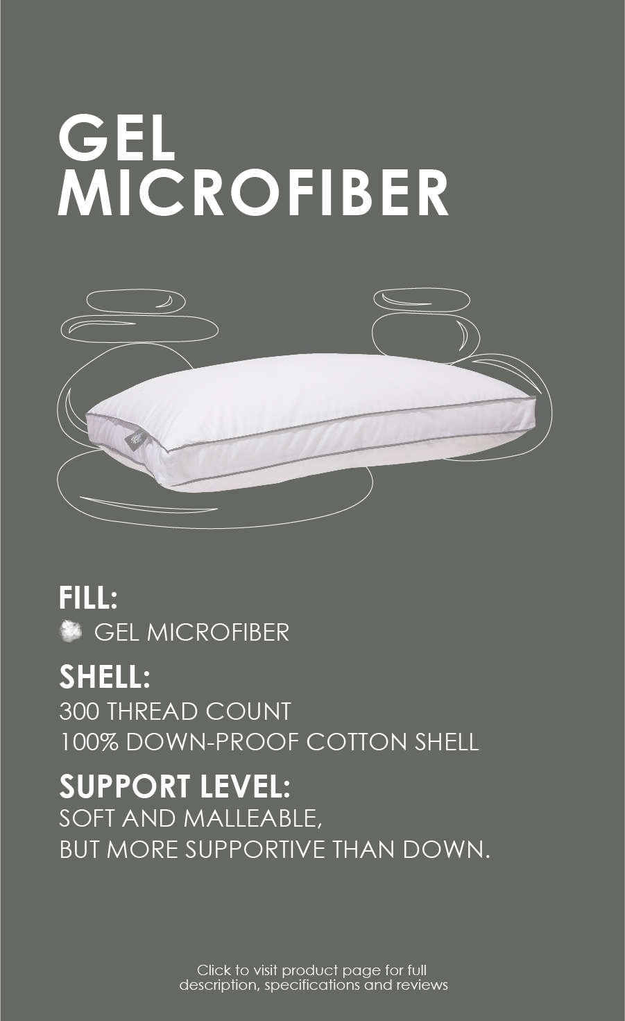 gel microfiber pillow