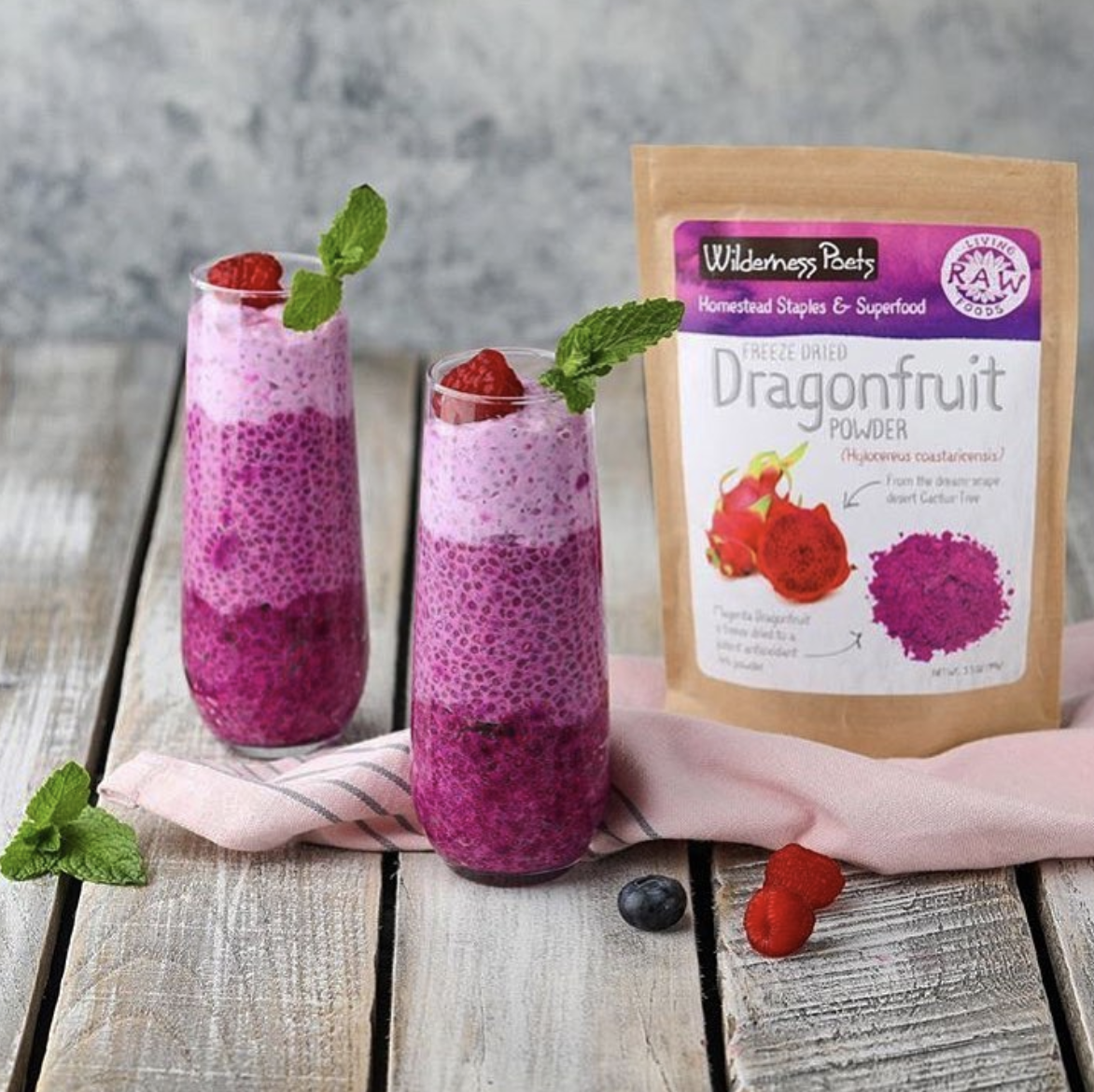 Wilderness Poets, Freeze Dried Dragon Fruit Powder Buy Direct