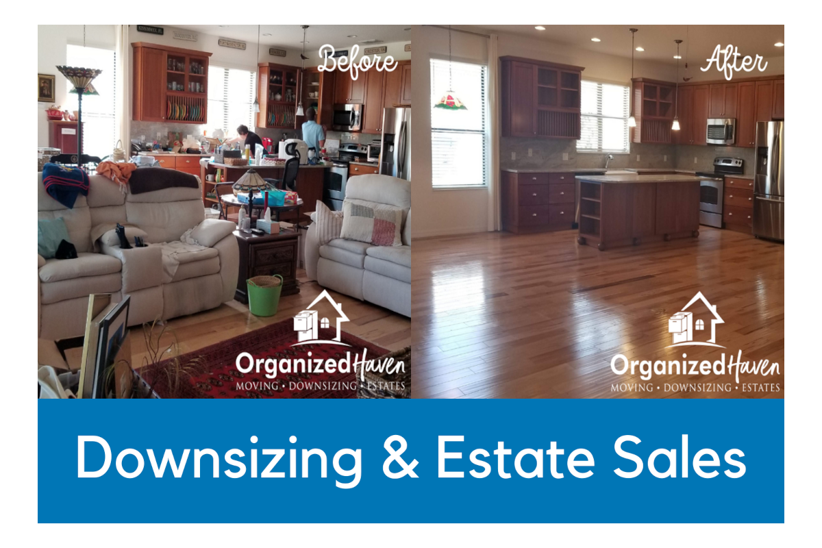 Organized Haven Downsizing Before and After Images of Past Services Lakeland Florida
