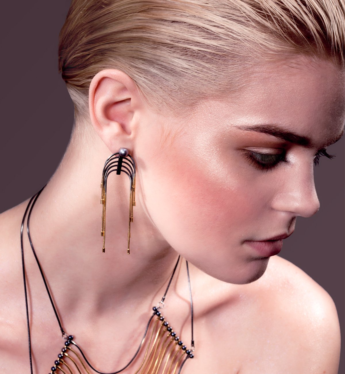 Black Gold Ivy Pave Ring,  Dada Arrigoni Jewelry