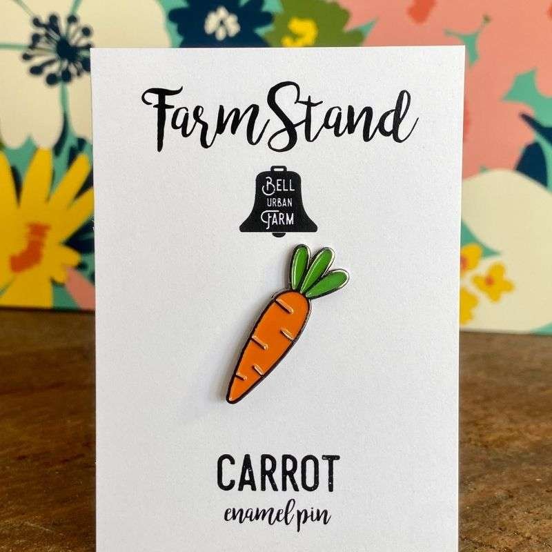 carrot enamel pin