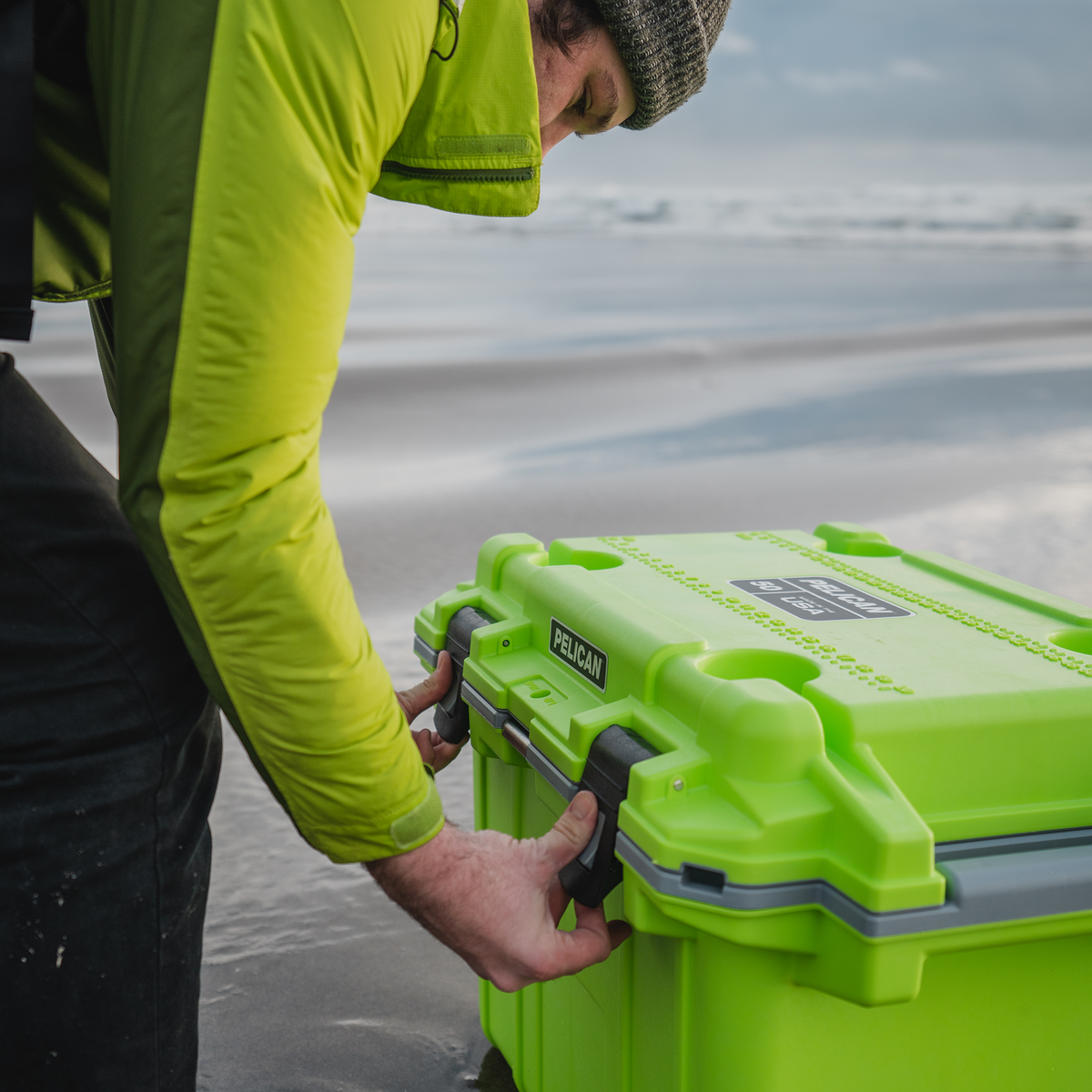 lime green pelican cooler