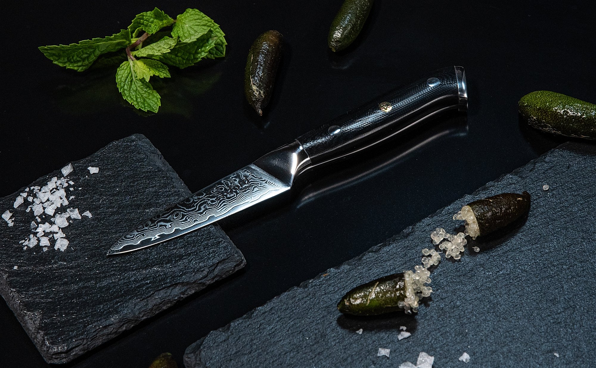 oFuun Paring Knife, 5 Inch Japanese Kitchen Knife, VG-10 Damascus High  Carbon Stainless Steel Knife for Fruit and Vegetable Cutting Chef Knives