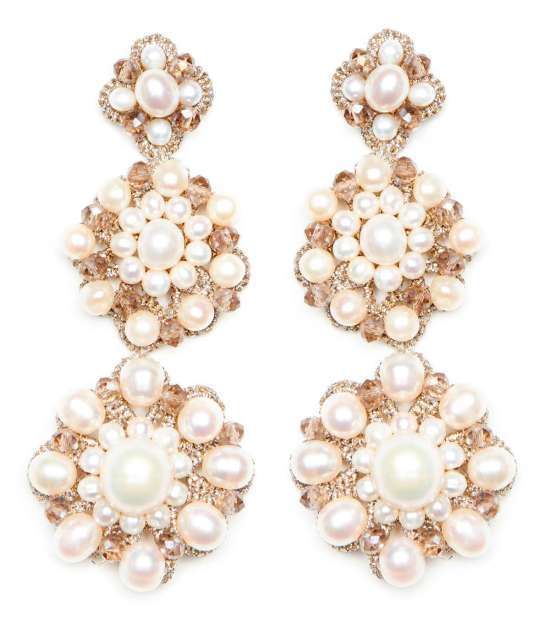 Purity White Laced Pearl Earrings