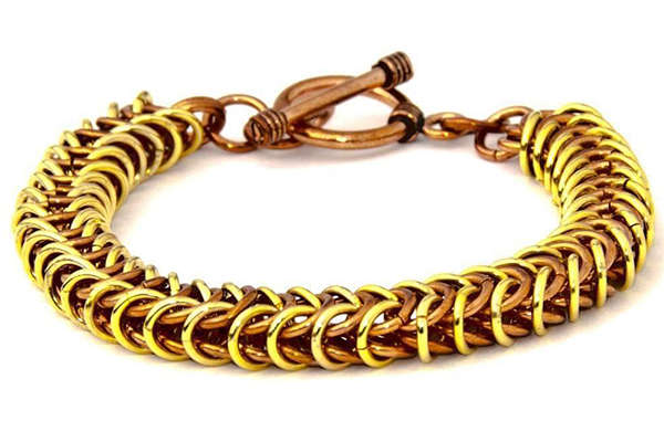 Two Toned Snake Bracelet - Elementas Jewelry