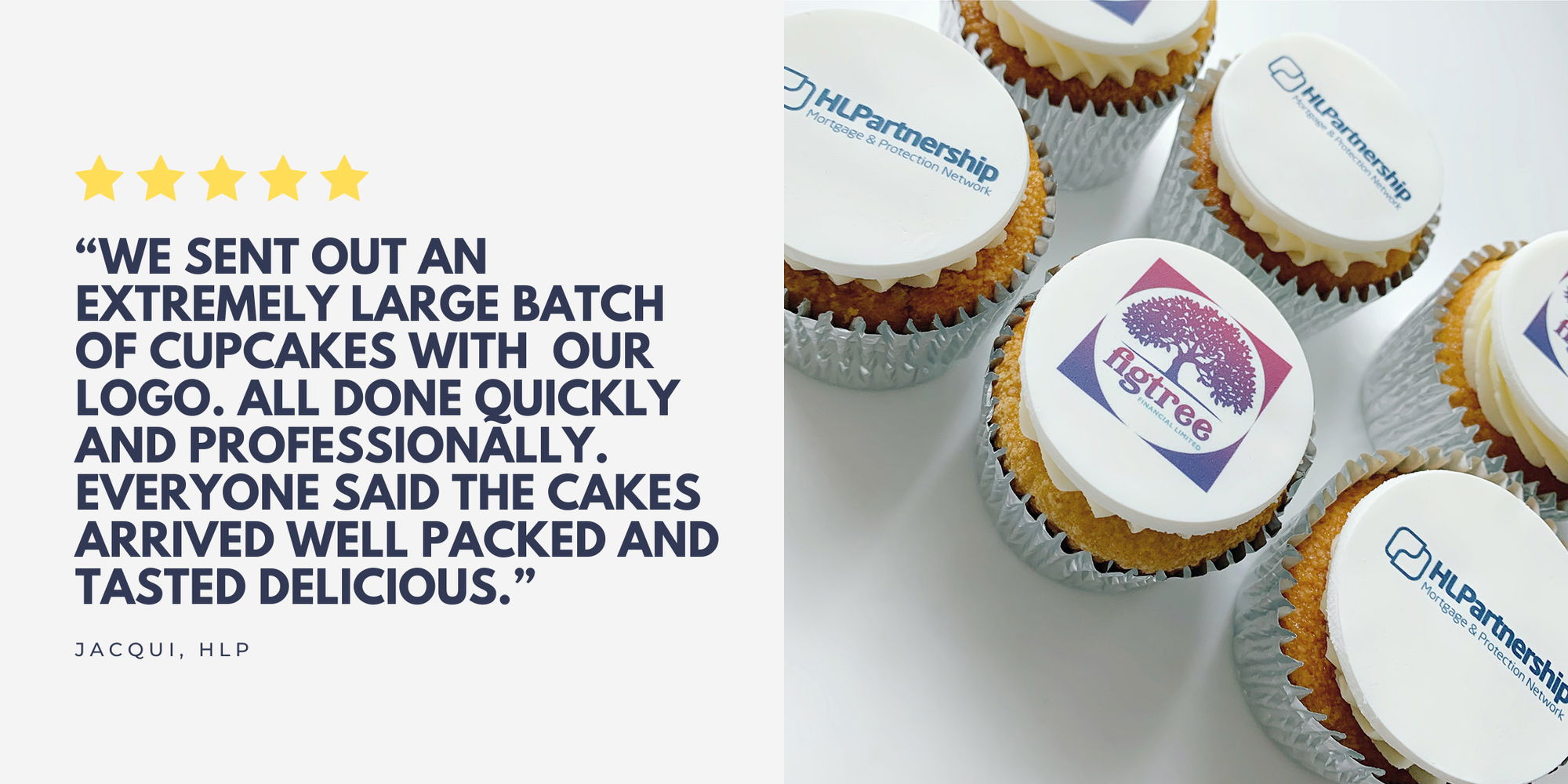 logo branded cupcakes uk delivery