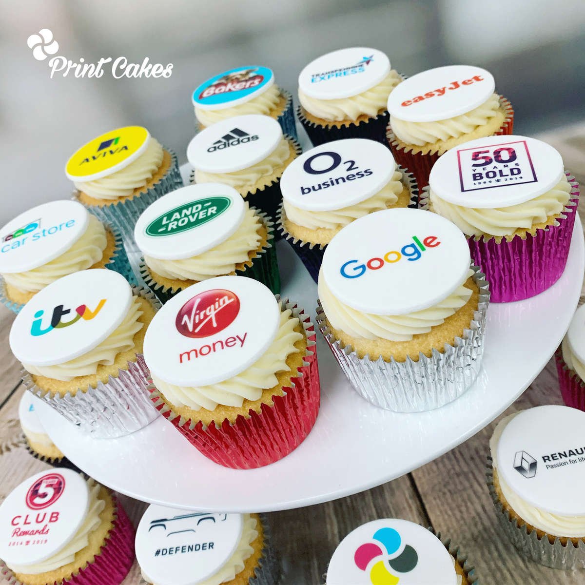 branded logo cupcakes uk