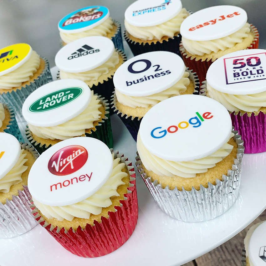 branded logo cupcakes uk