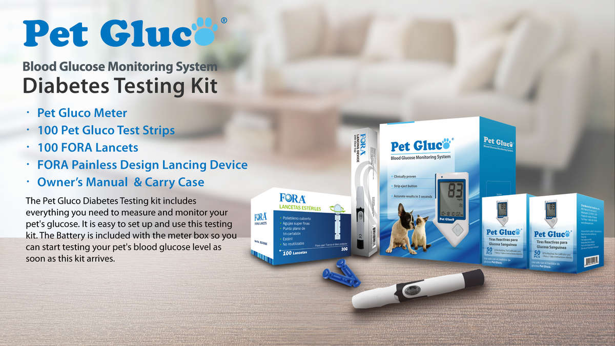 PET GLUCO Blood Glucose Testing Kit