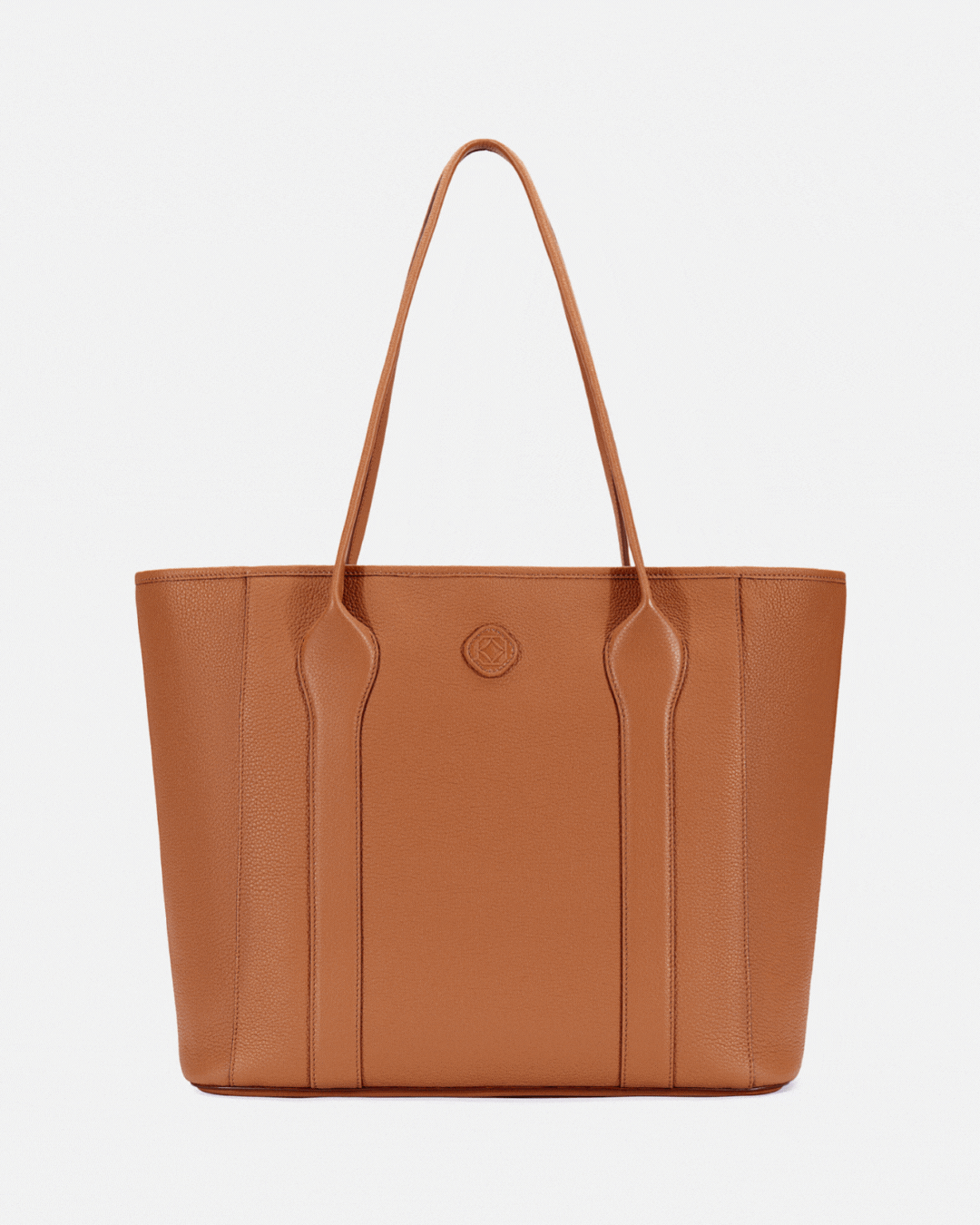 Madame Tote Bag in Leather - Cognac