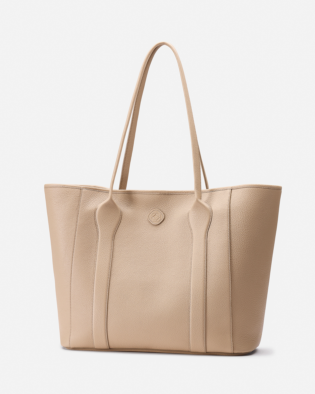 Madame Tote Bag in Leather - Taupe