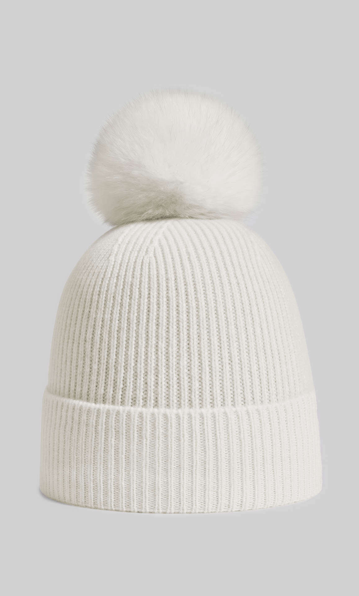 Classica Cashmere Beanie - Natural White