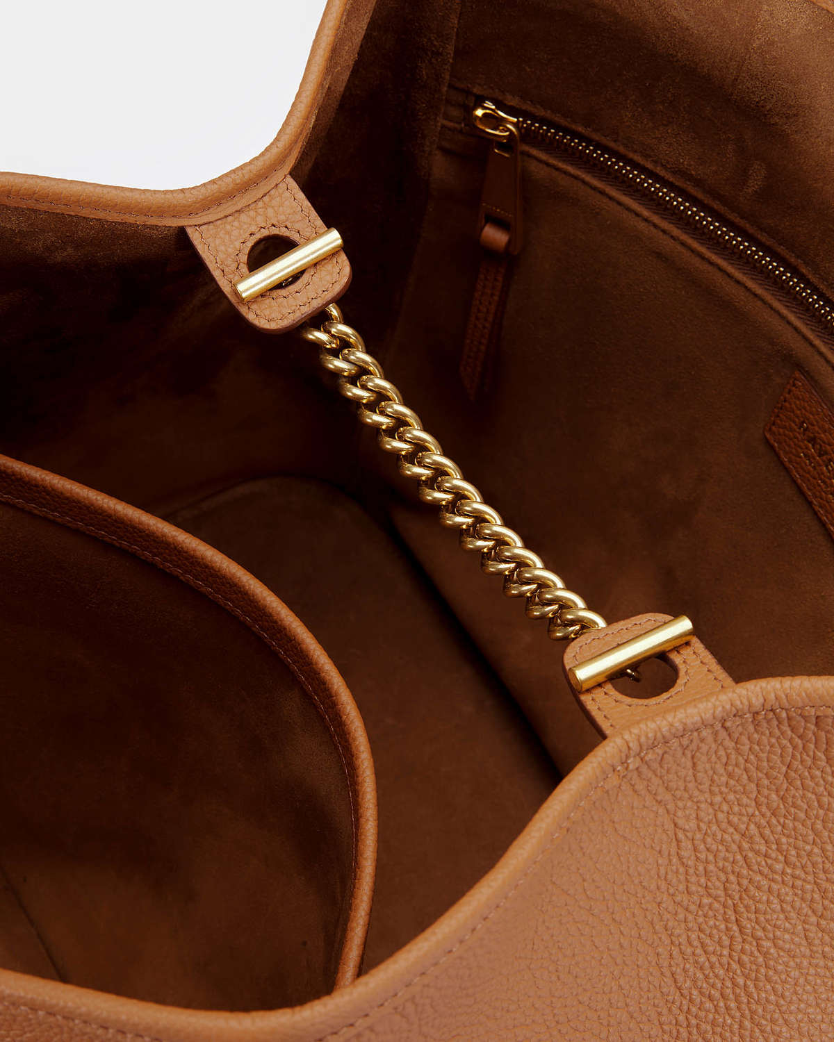 Madame Tote Bag in Leather - Cognac
