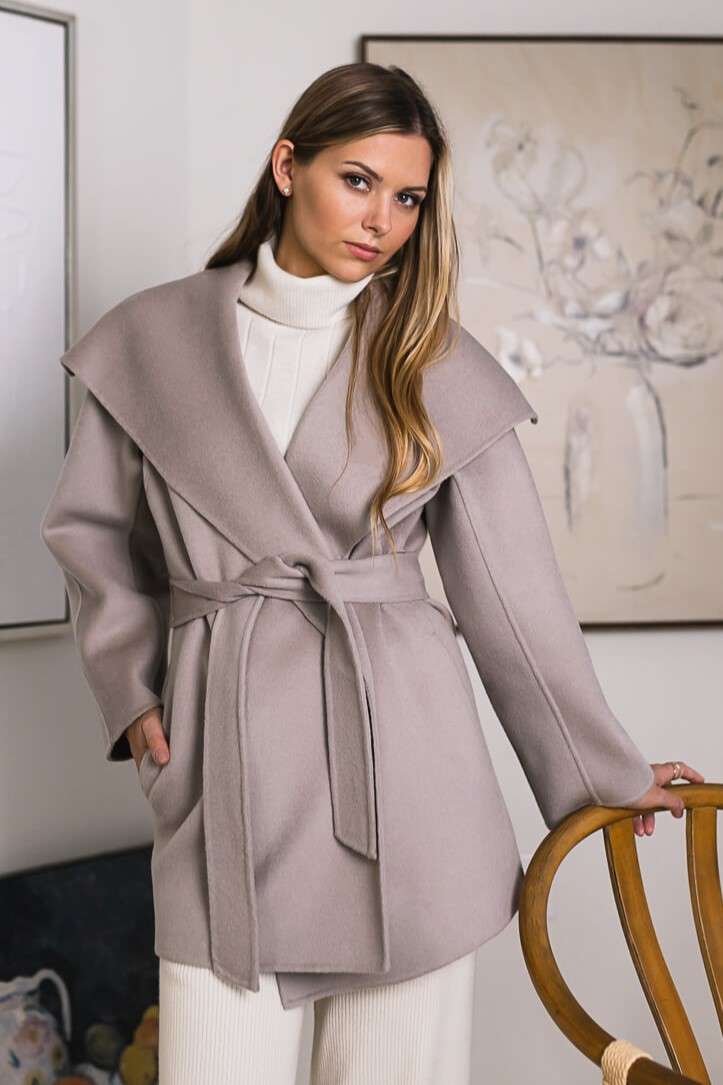 Alba Cashmere Coat - Truffle