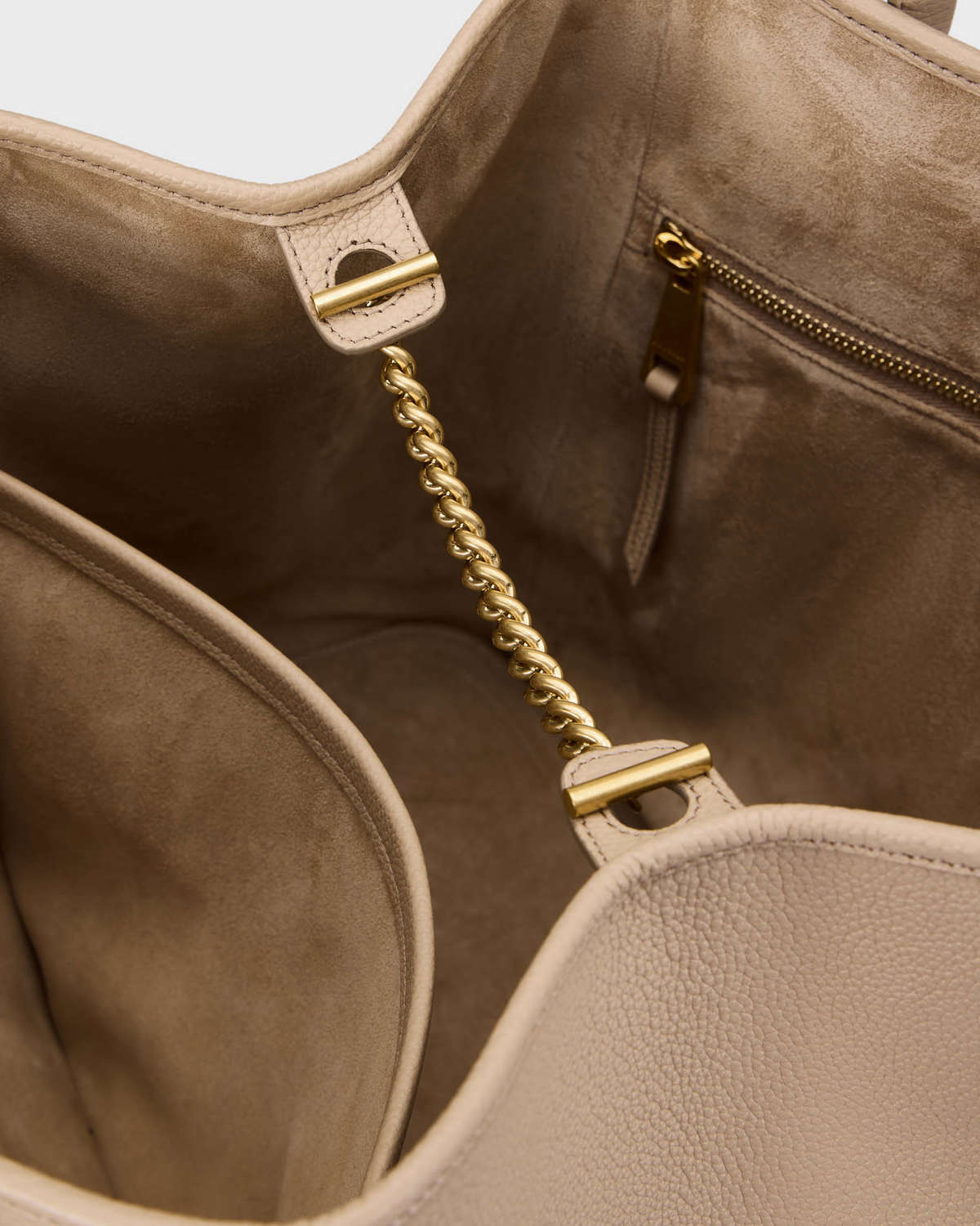 Madame Tote Bag in Leather - Crema