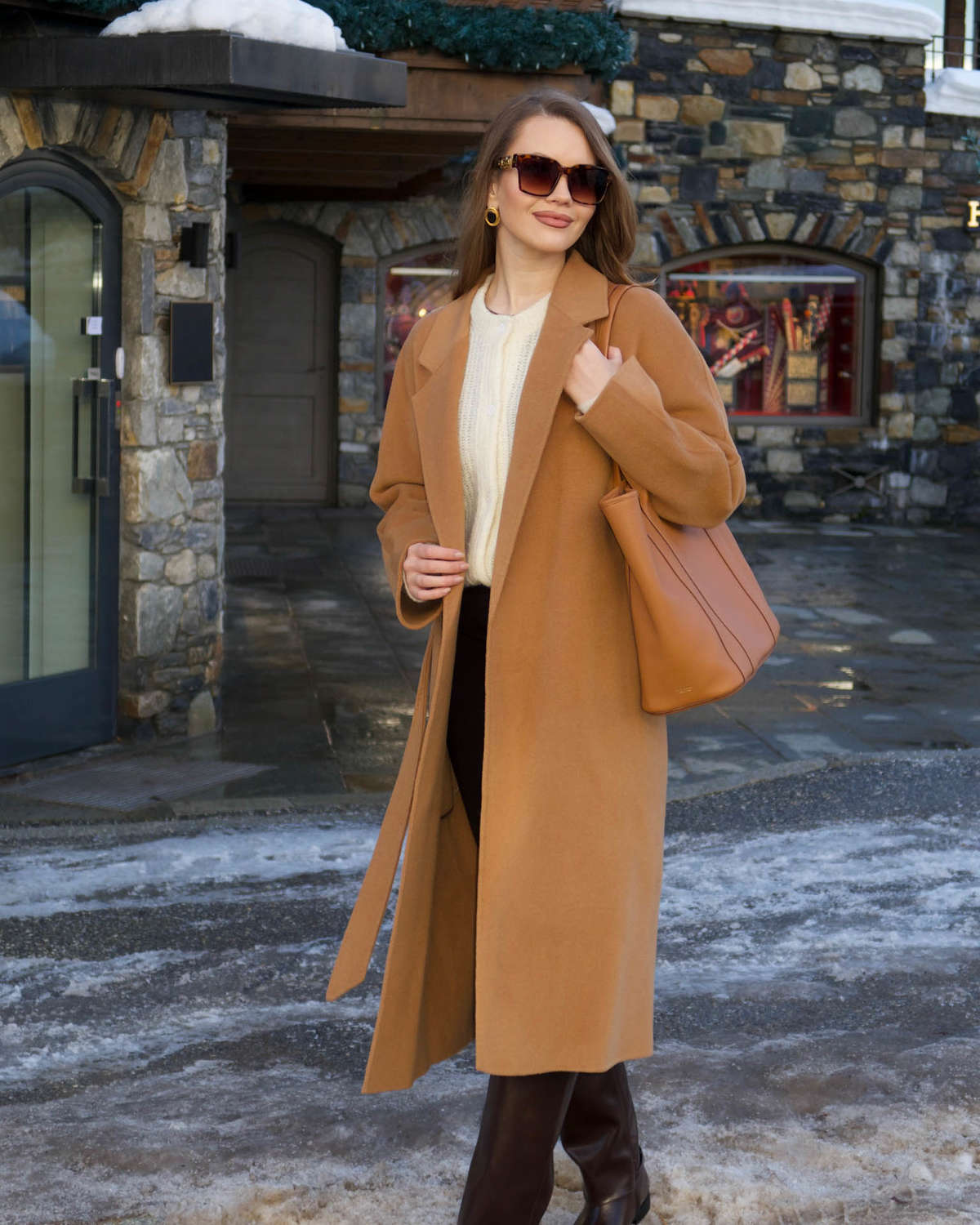 Marcella Cashmere Coat - Natural Camel