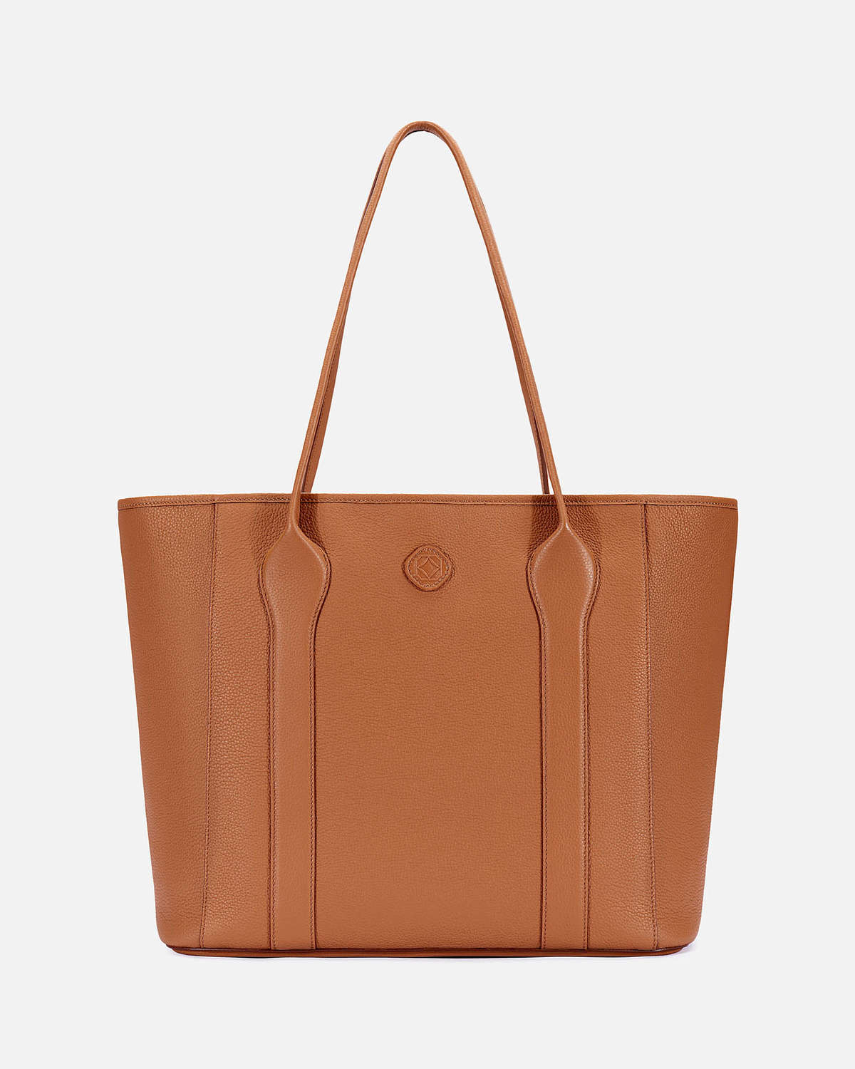 Madame Tote Bag in Leather - Cognac