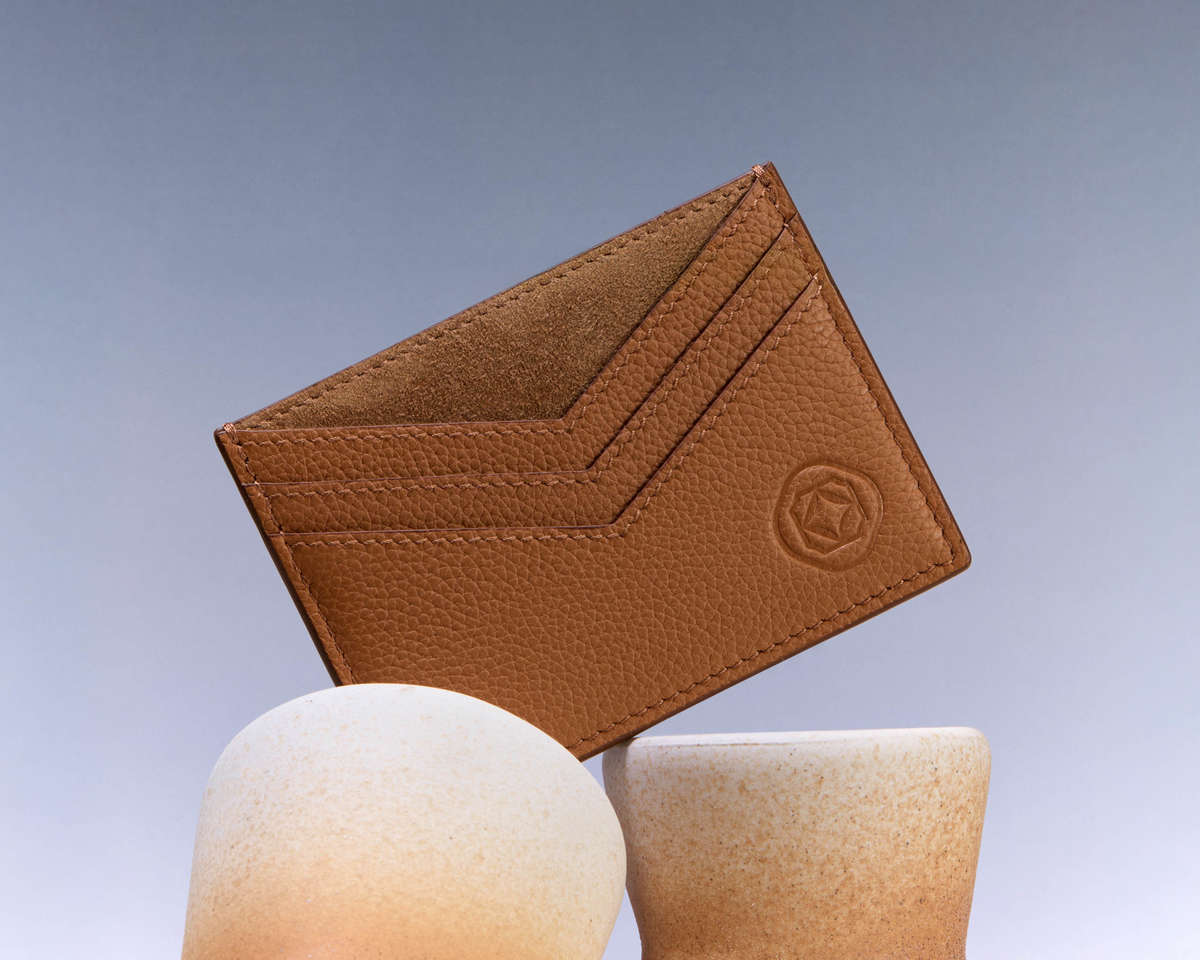 Ravella Leather Card Holder - Cognac