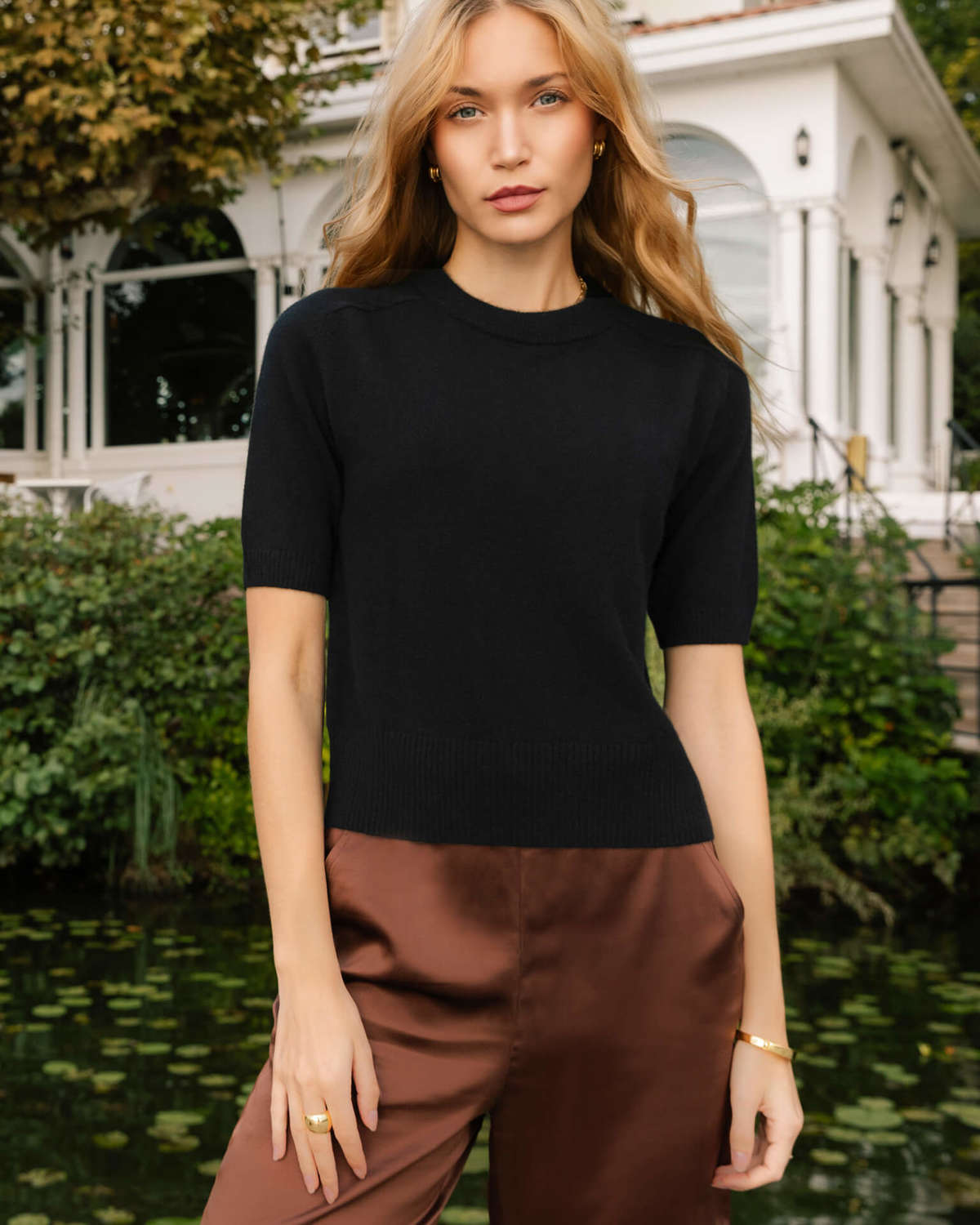 Vittoria Cashmere Sweater - Caviar Black