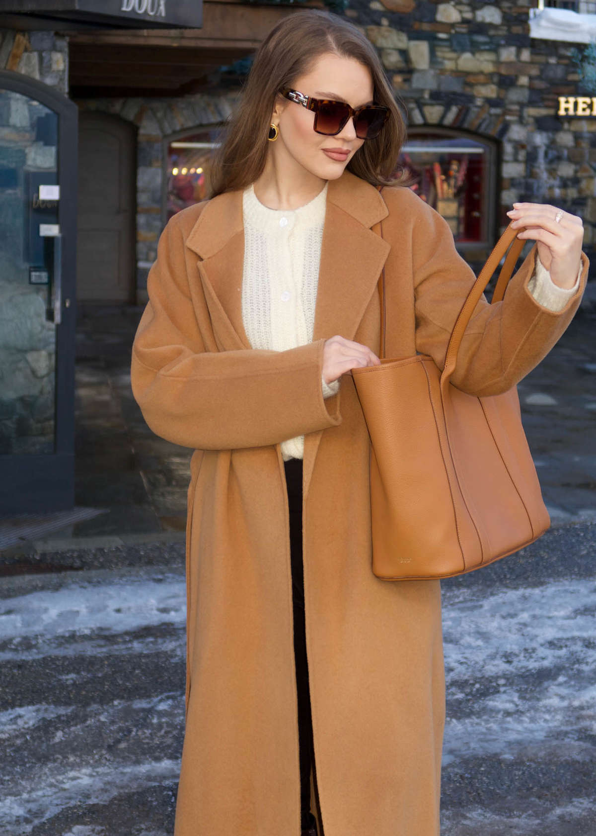 Marcella Cashmere Coat - Natural Camel