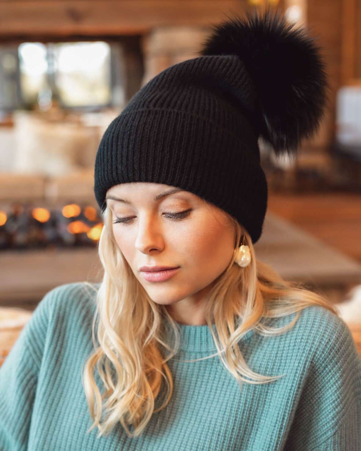 Classica Cashmere Beanie - Black