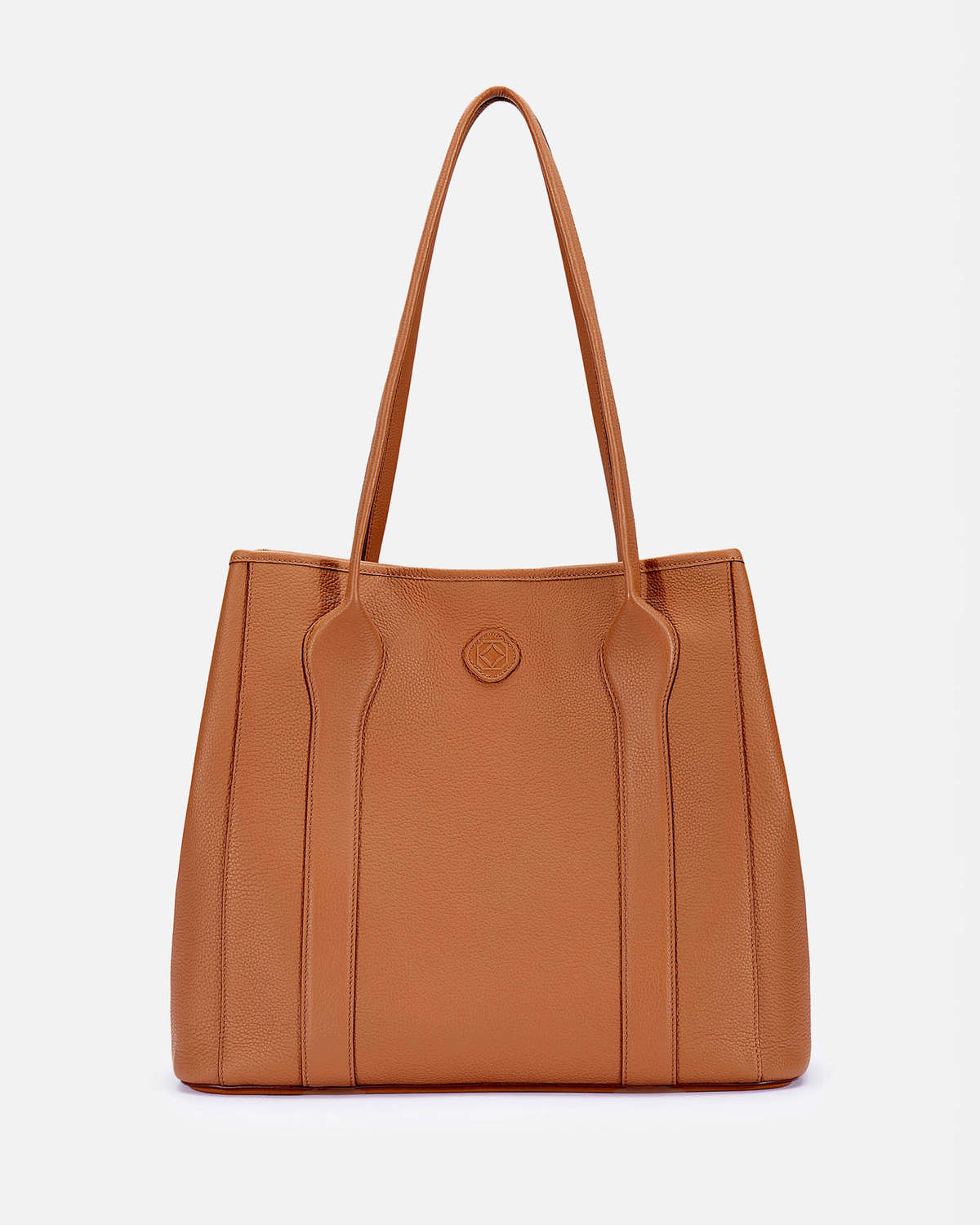 Madame Tote Bag in Leather - Cognac