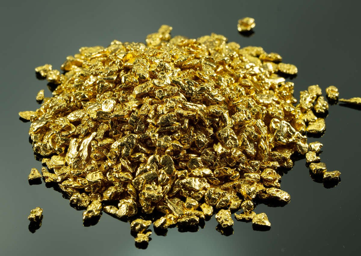 hundreds of gold nuggets 