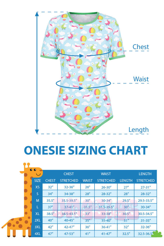 Sizing Chart / Care Instructions Onesies Downunder