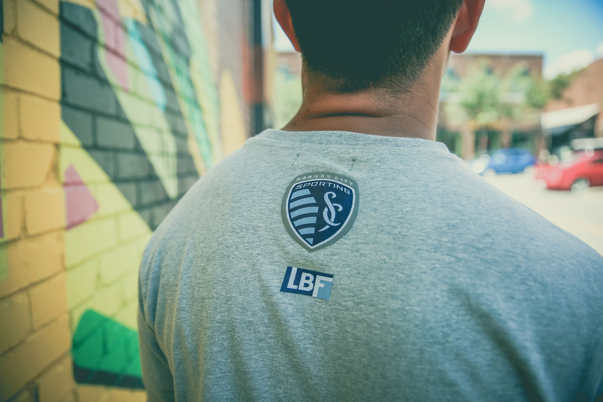 Logos on the back of the long sleeve pocket tee for SKCxLBF Logos on the back of the long sleeve pocket tee for SKCxLBF
