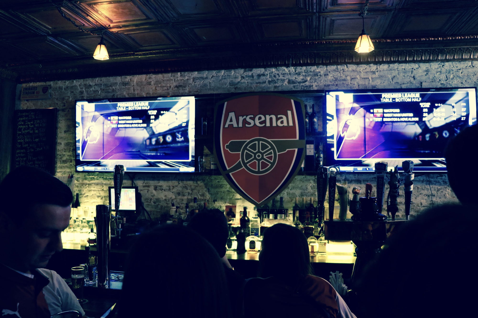 Arsenal badge displayed at The Blind Pig