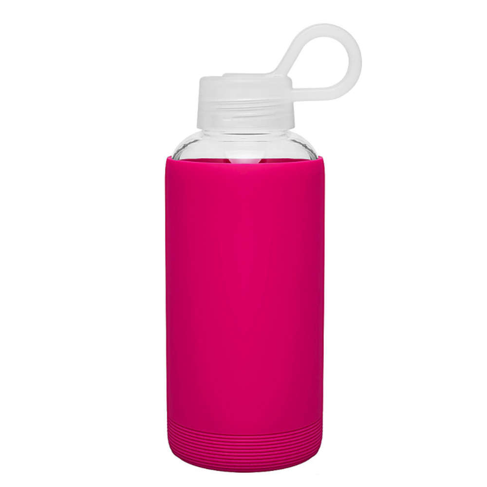 Borosilicate Glass Bottle with Silicone Sleeve, Company Swag