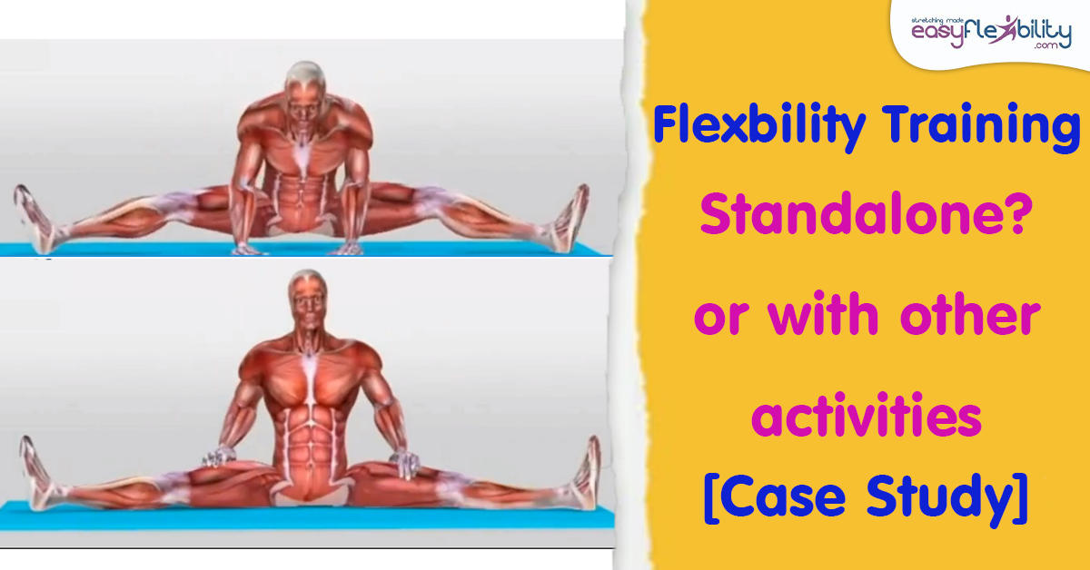 two muscle animation pictures doing a side split