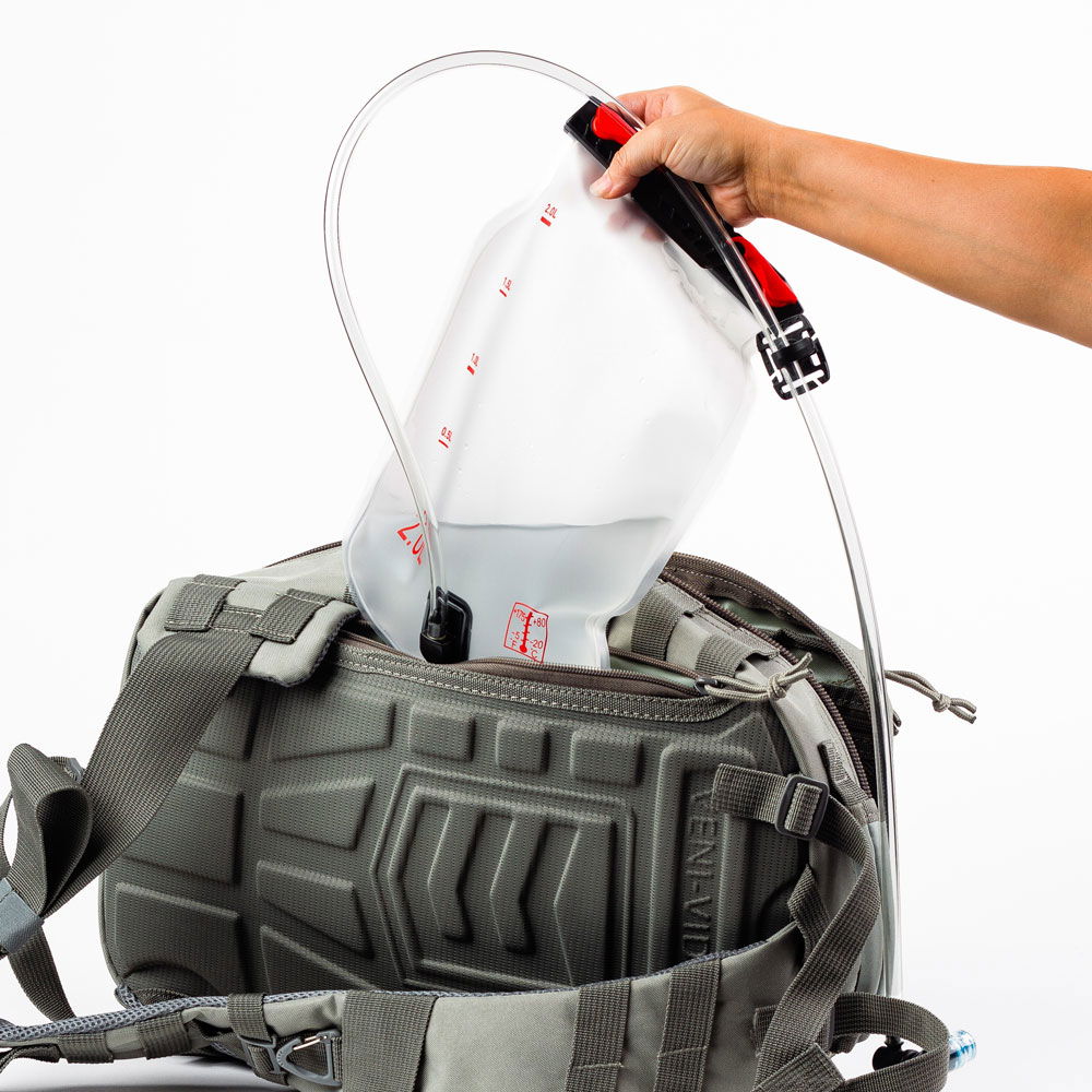 The Outlaw Sling Pack is hydration compatible