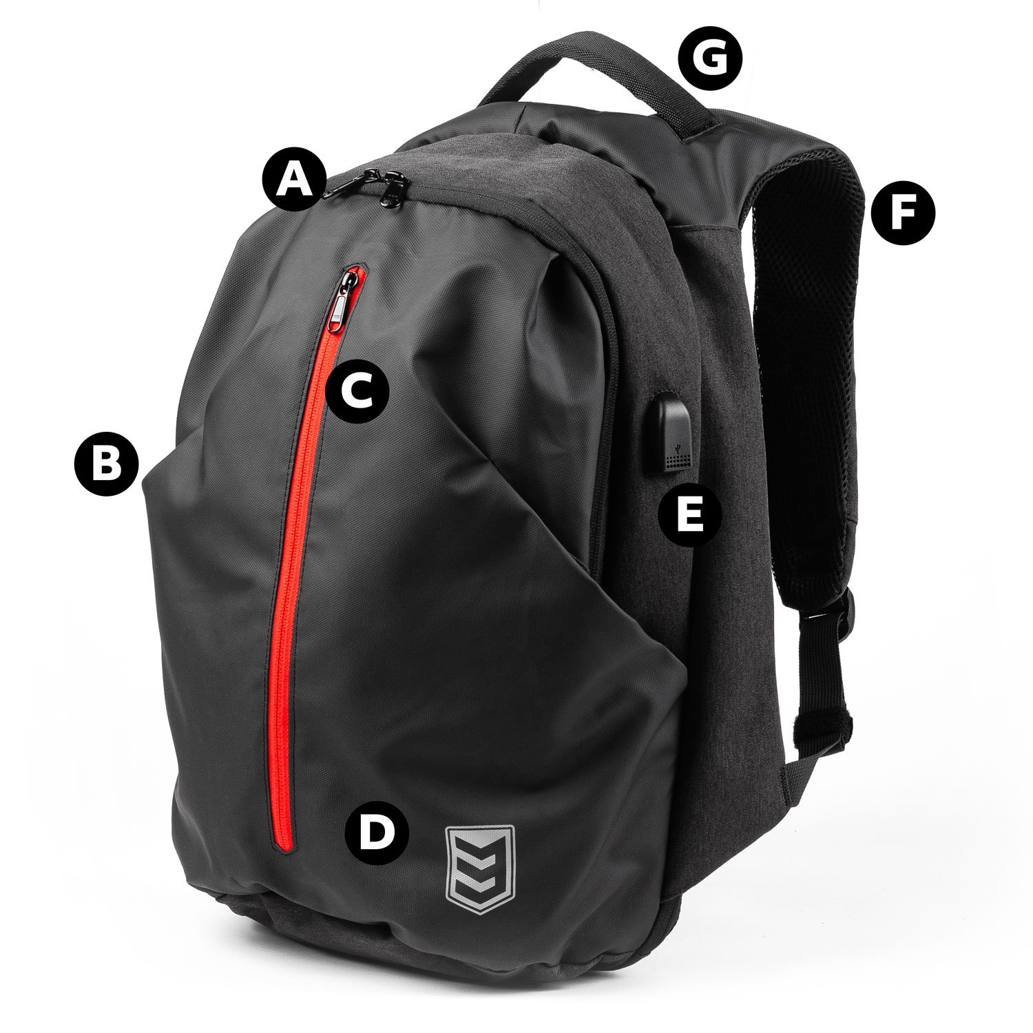 Shield Redline Anti-Theft Backpack – 3V Gear