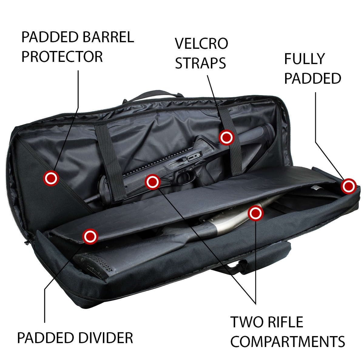 3V Gear Ranger 36 Padded Double Rifle Case