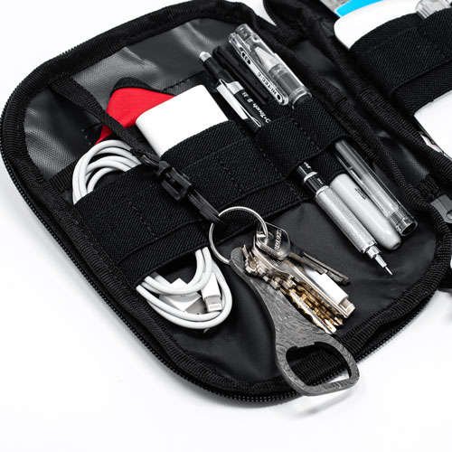 flowgoer Aufbewahrungsbox 5 abnehmbare Molle-Taschen, medizinische Tasche,  Flaschentasche, Universeller taktischer Fahrzeugsitz-Organizer