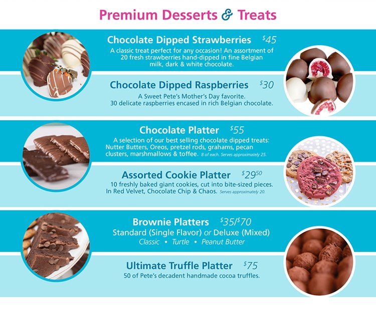 Premium desserts and treats
