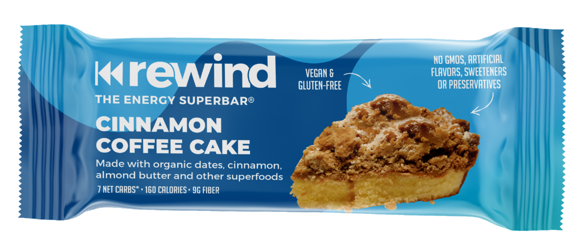 Gluten Free Vegan Cinnamon Coffee Cake Energy Bar The Rewind