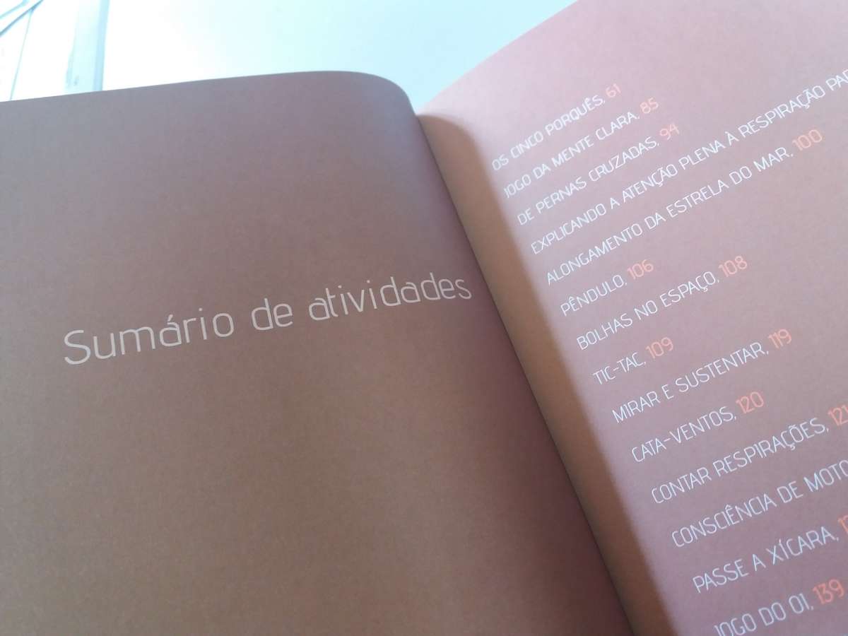 Meditação em ação para crianças - Sumário de atividades Meditação em ação para crianças - Sumário de atividades