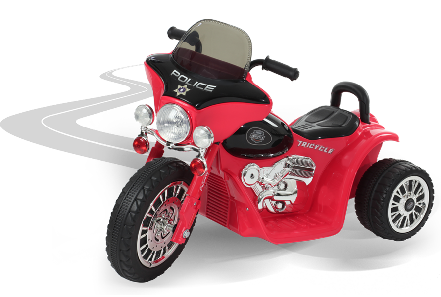 Harley Style Childrens Police Motorbike 6v Battery Electric For Kids