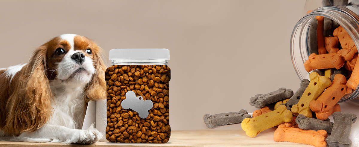 Effective Square Grip Jar for Preserving Pet Food Freshness and Nutritional Value