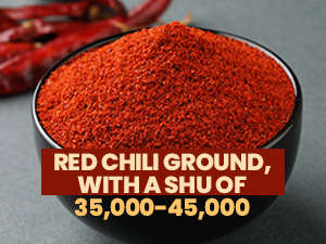 Ground chili heat red pepper spice hot seasoning blend fiery dish additive spicy chili flakes