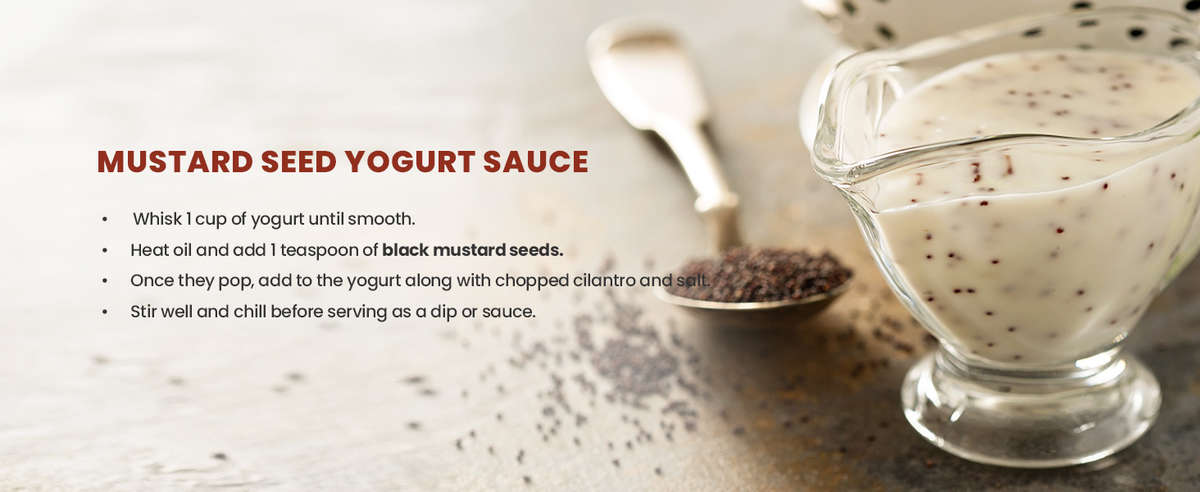 Black mustard seeds seasoning mustard seed yogurt sauce recipe flavoring seasoning blend cooking