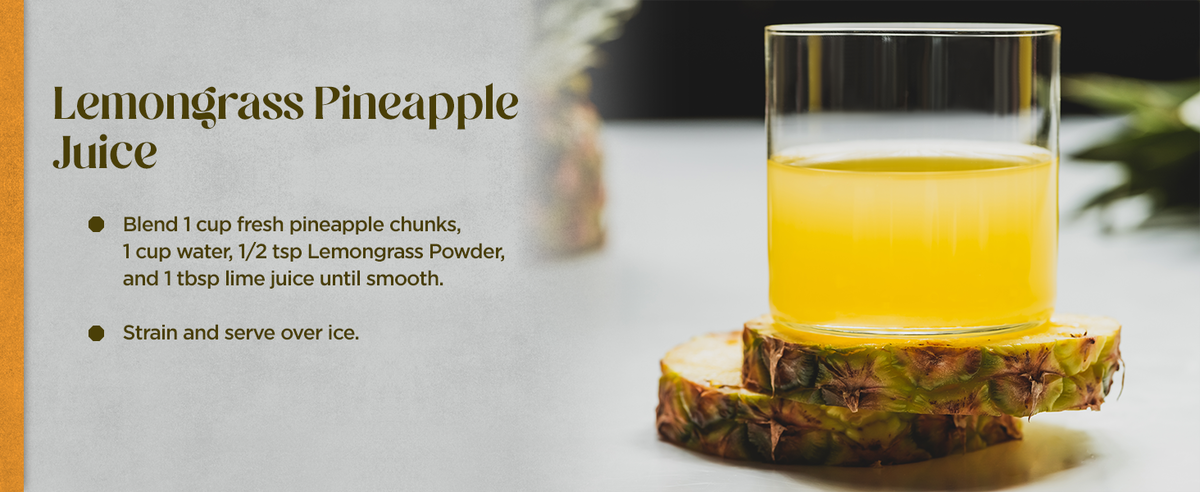 Brighten Drinks Lemongrass Powder: Tropical Twist Pineapple Juice for Refreshing Flavors Delights