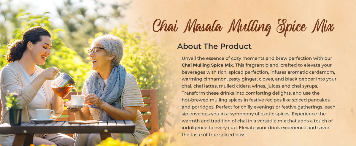 Chai masala mulling spice jar blend tea cinnamon ginger cardamom clove aromatic warm herbal beverage